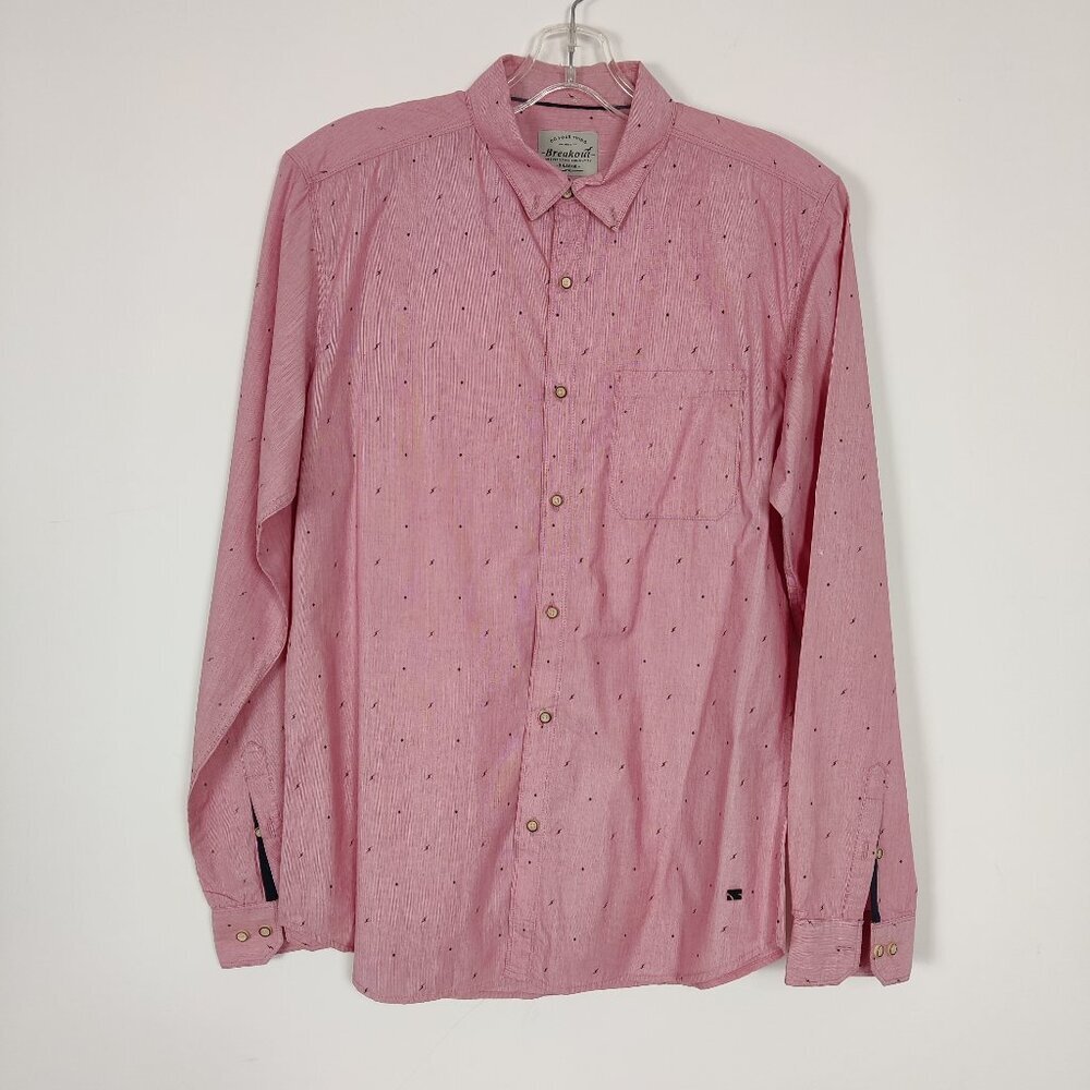 Breakout Men's Shirt Size XL Pink Business Casual Sophisticated Office Academia